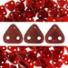 Vente Perles 2 trous CzechMates triangle silversheen ruby 6mm (10g)