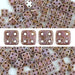 Creez Perles 4 trous CzechMates QuadraTile 6mm Luster Opaque Rose Gold Topaz (10g)