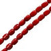 Vente au détail Perles carrées corail bambou rouge 4x6mm sur fil (1)