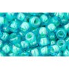 Buy cc954 - perles de rocaille Toho 6/0 inside colour aqua/light jonquil lined (10g)