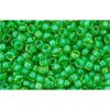 Creez cc306 perles de rocaille Toho 11/0 jonquil/shamrock lined (10g)