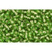 Vente au détail cc27 perles de rocaille Toho 11/0 silver lined peridot (10g)