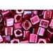 Creez avec cc332 perles Toho cube 4mm gold lustered raspberry (10g)