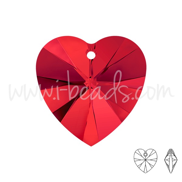 Creez avec pendentif coeur Cristal light siam 10mm (2)