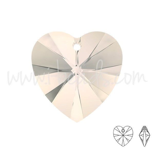 pendentif coeur Cristal crystal moonlight 10mm (2) - LaMercerieDesCopines