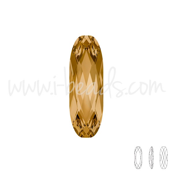 Cristal 4161 long classical oval light colorado topaz 15x5mm (1) - LaMercerieDesCopines