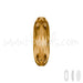 Cristal 4161 long classical oval light colorado topaz 15x5mm (1) - LaMercerieDesCopines