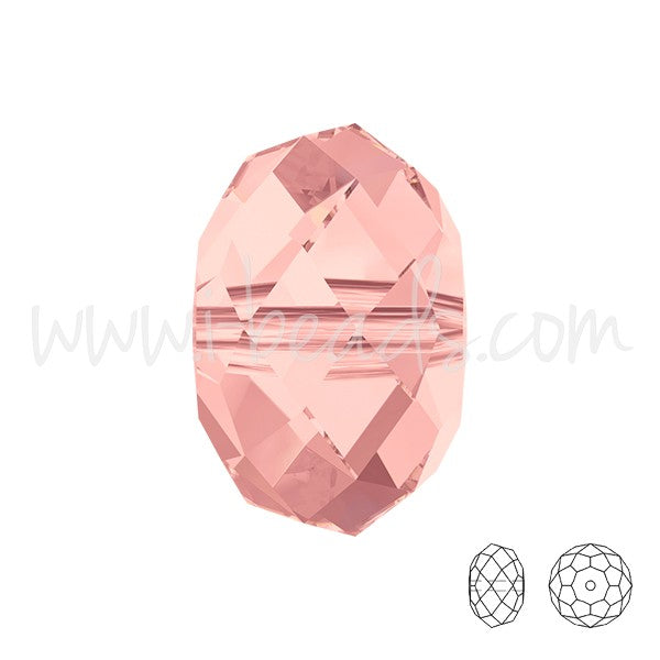 Perles briolette Cristal 5040 blush rose 6mm (10) - LaMercerieDesCopines