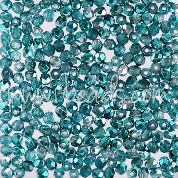 Acheter au détail Perles facettes de boheme mirror teal 2mm (50)