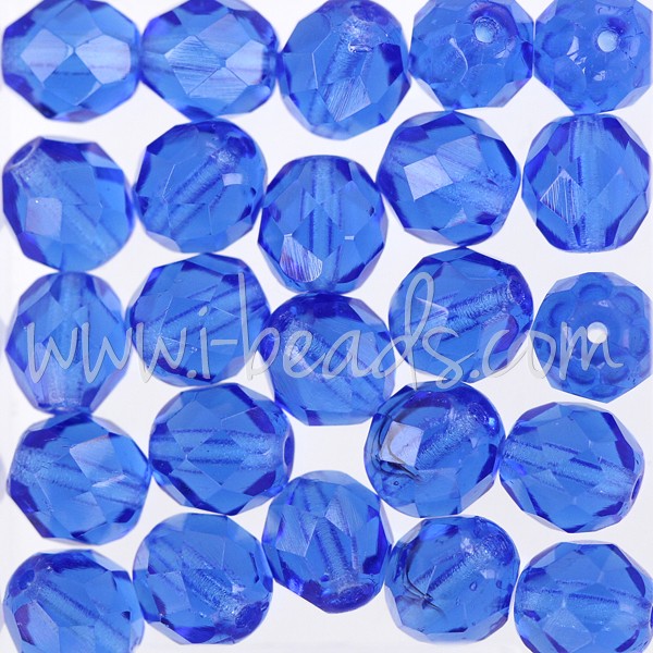 Acheter Perles facettes de bohàÂ¨me sapphire 8mm (25)