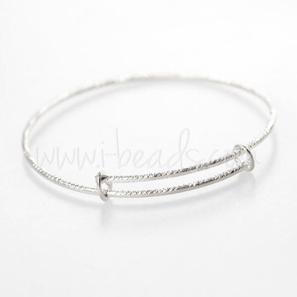 Acheter au détail Bracelet laiton rhodié 70x2mm (1)