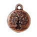 Creez Pendentif arbre métal plaqué cuivre vieilli 18mm (1)