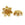 Beads wholesaler 9mm gold metal shells (10)