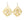 Retail Arabesque matt gold earrings 50 mm