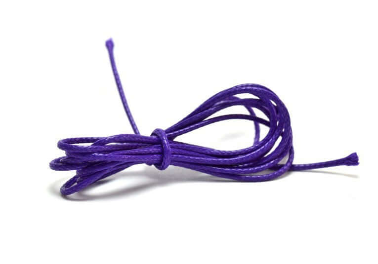 Vente 1 M Cordon violet en polyester ciré 1 mm