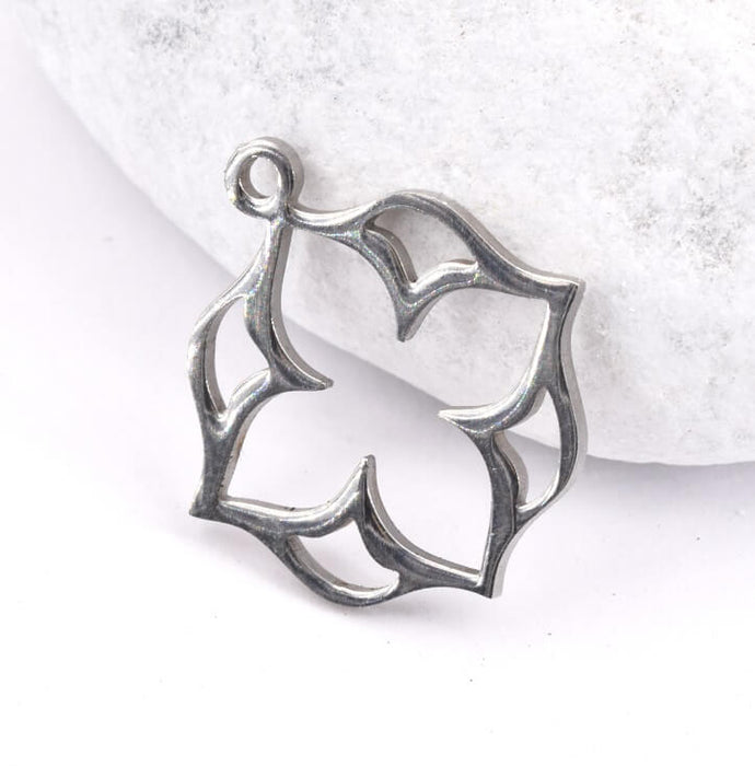 Medal Breloque Pendant arabesque Open Inoxidable Steel - 20mm (1)