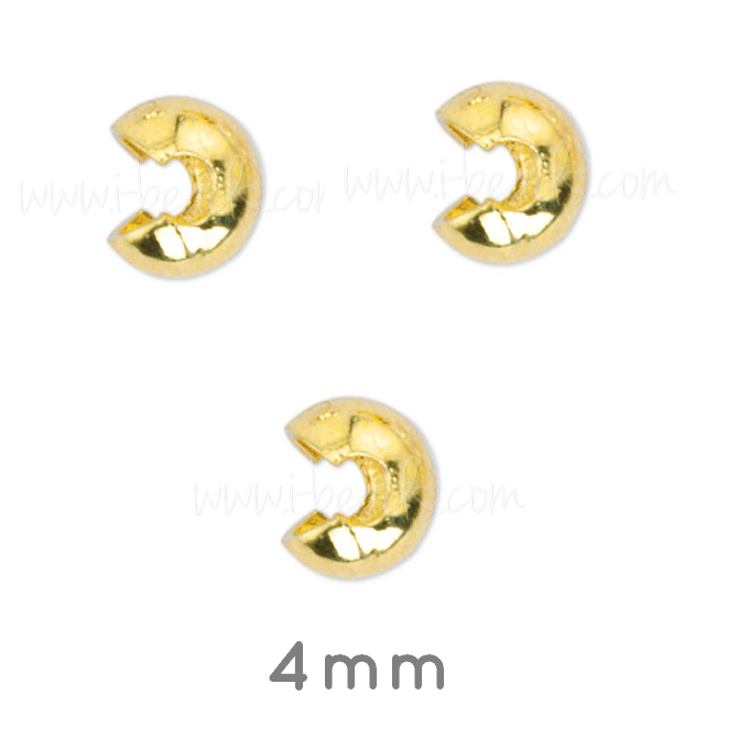 Pearls to Crush Gold Metal Quality 4mm (10)